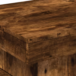 vidaXL Coffee Table with LED Lights Hallway Accent End Table Side Sofa Table - smoked oak, 50 x 50 x 40 cm - Additional view 9