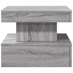 vidaXL Coffee Table with LED Lights End Table Side Tea Sofa Table Grey Sonoma - Additional view 6