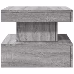 vidaXL Coffee Table with LED Lights End Table Side Tea Sofa Table Grey Sonoma - Additional view 7