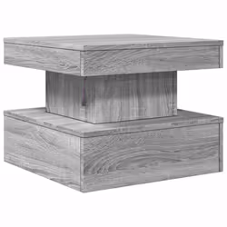 vidaXL Coffee Table with LED Lights End Table Side Tea Sofa Table Grey Sonoma - Additional view 8