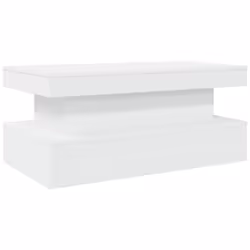 vidaXL Coffee Table with LED Lights Hallway Accent End Table Side Sofa Table - white, 90 x 50 x 40 cm