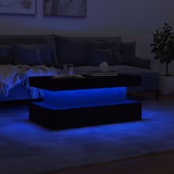 vidaXL Coffee Table with LED Lights Hallway Accent End Table Side Sofa Table - white, 90 x 50 x 40 cm - Additional view 4