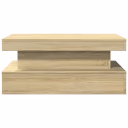 vidaXL Coffee Table with LED Lights Hallway Accent End Table Side Sofa Table - sonoma oak, 90 x 50 x 40 cm - Additional view 6