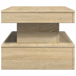 vidaXL Coffee Table with LED Lights Hallway Accent End Table Side Sofa Table - sonoma oak, 90 x 50 x 40 cm - Additional view 7