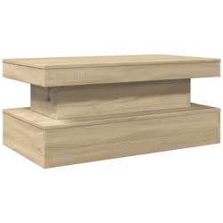 vidaXL Coffee Table with LED Lights Hallway Accent End Table Side Sofa Table - sonoma oak, 90 x 50 x 40 cm - Additional view 8