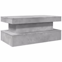 vidaXL Coffee Table with LED Lights Hallway Accent End Table Side Sofa Table - concrete grey, 90 x 50 x 40 cm - Additional view 2