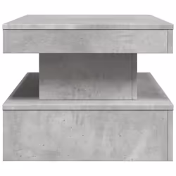 vidaXL Coffee Table with LED Lights Hallway Accent End Table Side Sofa Table - concrete grey, 90 x 50 x 40 cm - Additional view 7
