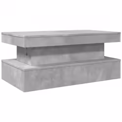 vidaXL Coffee Table with LED Lights Hallway Accent End Table Side Sofa Table - concrete grey, 90 x 50 x 40 cm - Additional view 8