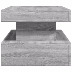 vidaXL Coffee Table with LED Lights Hallway Accent End Table Side Sofa Table - grey sonoma, 90 x 50 x 40 cm - Additional view 7