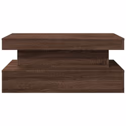 vidaXL Coffee Table with LED Lights Hallway Accent End Table Side Sofa Table - brown oak, 90 x 50 x 40 cm - Additional view 6