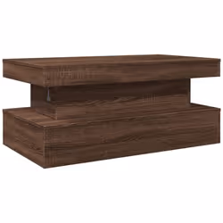 vidaXL Coffee Table with LED Lights Hallway Accent End Table Side Sofa Table - brown oak, 90 x 50 x 40 cm - Additional view 8
