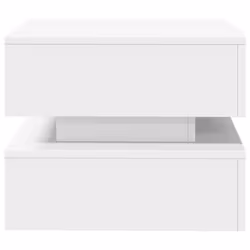 vidaXL Coffee Table with LED Lights Hall End Table Side Tea Sofa Table White - Additional view 5