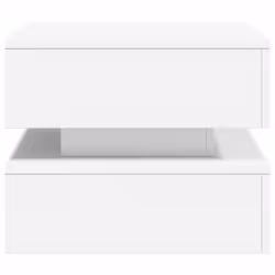 vidaXL Coffee Table with LED Lights Hall End Table Side Tea Sofa Table White - Additional view 6