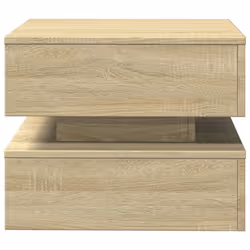 vidaXL Coffee Table with LED Lights End Table Side Tea Sofa Table Sonoma Oak - Additional view 6