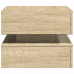 vidaXL Coffee Table with LED Lights End Table Side Tea Sofa Table Sonoma Oak - Additional view 7