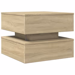 vidaXL Coffee Table with LED Lights End Table Side Tea Sofa Table Sonoma Oak - Additional view 8