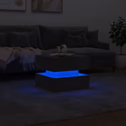 vidaXL Coffee Table with LED Lights End Table Side Sofa Table Concrete Grey - Additional view 4
