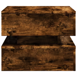vidaXL Coffee Table with LED Lights End Table Side Tea Sofa Table Smoked Oak - Additional view 7