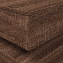 vidaXL Coffee Table with LED Lights End Table Side Tea Sofa Table Brown Oak - Additional view 9