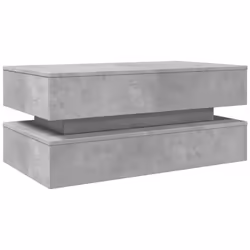 vidaXL Coffee Table with LED Lights End Table Tea Side Sofa Table Sonoma Oak - concrete grey