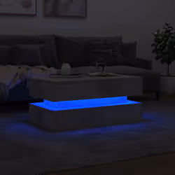 vidaXL Coffee Table with LED Lights End Table Tea Side Sofa Table Sonoma Oak - concrete grey - Additional view 4