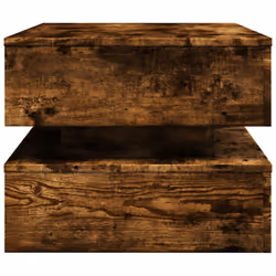 vidaXL Coffee Table with LED Lights Hallway End Table Sofa Table Smoked Oak - Additional view 7