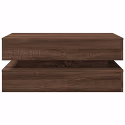vidaXL Coffee Table with LED Lights End Table Tea Side Sofa Table Sonoma Oak - brown oak - Additional view 6