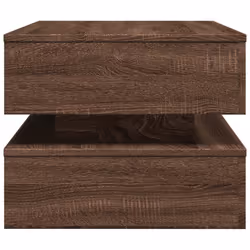 vidaXL Coffee Table with LED Lights End Table Tea Side Sofa Table Sonoma Oak - brown oak - Additional view 7