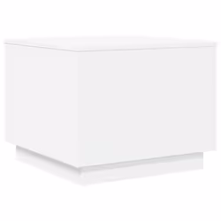 vidaXL Coffee Table with LED Lights Hall End Table Side Tea Sofa Table White