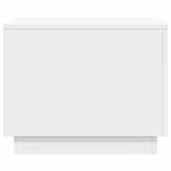 vidaXL Coffee Table with LED Lights Hall End Table Side Tea Sofa Table White - Additional view 6