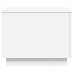 vidaXL Coffee Table with LED Lights Hall End Table Side Tea Sofa Table White - Additional view 7