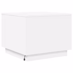 vidaXL Coffee Table with LED Lights Hall End Table Side Tea Sofa Table White - Additional view 8