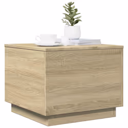 vidaXL Coffee Table with LED Lights End Table Side Tea Sofa Table Sonoma Oak - Additional view 5