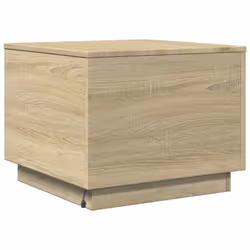 vidaXL Coffee Table with LED Lights End Table Side Tea Sofa Table Sonoma Oak - Additional view 8