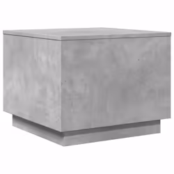 vidaXL Coffee Table with LED Lights End Table Side Sofa Table Concrete Grey