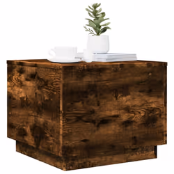 vidaXL Coffee Table with LED Lights End Table Side Tea Sofa Table Smoked Oak - Additional view 5