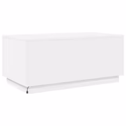 vidaXL Coffee Table with LED Lights Hall End Table Side Tea Sofa Table White - Additional view 8