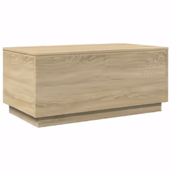 vidaXL Coffee Table with LED Lights End Table Side Tea Sofa Table Sonoma Oak