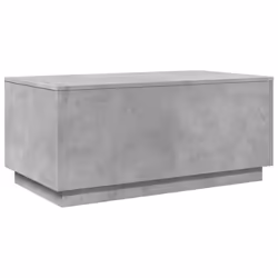 vidaXL Coffee Table with LED Lights End Table Side Sofa Table Concrete Grey