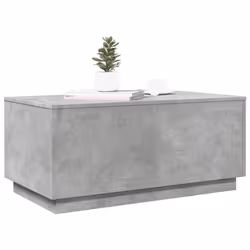 vidaXL Coffee Table with LED Lights End Table Side Sofa Table Concrete Grey - Additional view 5