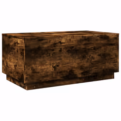 vidaXL Coffee Table with LED Lights End Table Side Tea Sofa Table Smoked Oak