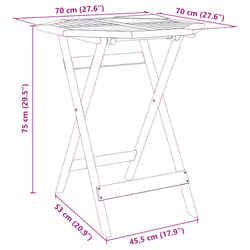 vidaXL Folding Garden Table Outdoor Table Patio Dining Table Solid Wood Acacia - Additional view 10