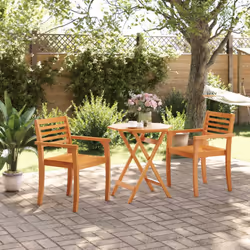 vidaXL Folding Garden Table Outdoor Table Patio Dining Table Solid Wood Acacia