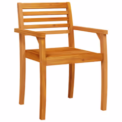 vidaXL Garden Chairs Outdoor Chair Balcony Dining Chair Solid Wood Acacia - 2 pcs