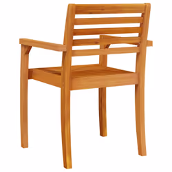 vidaXL Garden Chairs Outdoor Chair Balcony Dining Chair Solid Wood Acacia - 2 pcs - Additional view 5