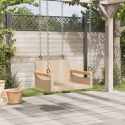 vidaXL Swing Bench Beige 24.8""""x24.4""""x15.7"""" Poly Rattan