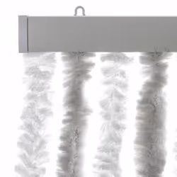 vidaXL Fly Curtain Fly Screen Curtain Light Grey and White 56x185 cm Chenille - Additional view 4