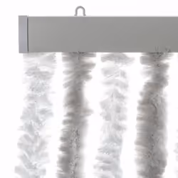 vidaXL Fly Curtain Fly Screen Curtain Light Grey and White 56x200 cm Chenille - Additional view 4