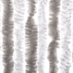 vidaXL Fly Curtain Fly Screen Curtain Light Grey and White 56x200 cm Chenille - Additional view 5