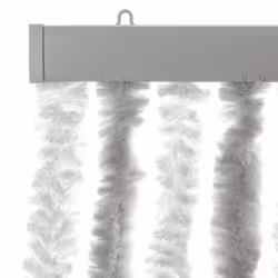 vidaXL Fly Curtain Fly Screen Curtain Light Grey and White 90x200 cm Chenille - Additional view 4
